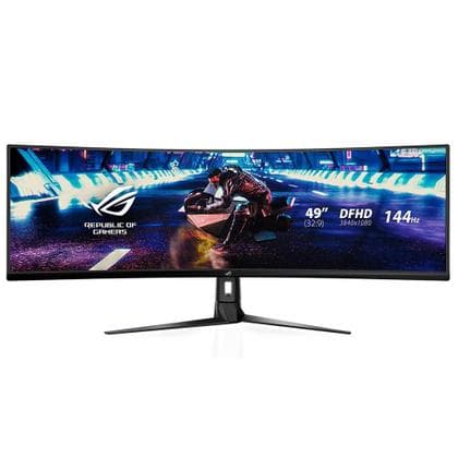 Monitor Gamer Curvo ASUS ROG Swift 49", DFHD, UltraWide, 144Hz, FreeSync Premium, HDR 10, Altura Ajustável, Som Integrado - XG49VQ"